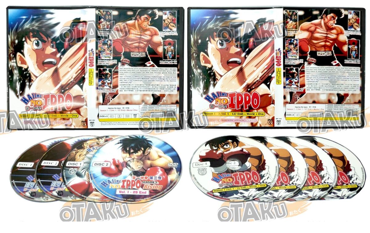 Hajime No Ippo DVD Season 1-3 (Ep. 1 - 127 End) + Movie + Ova Eng