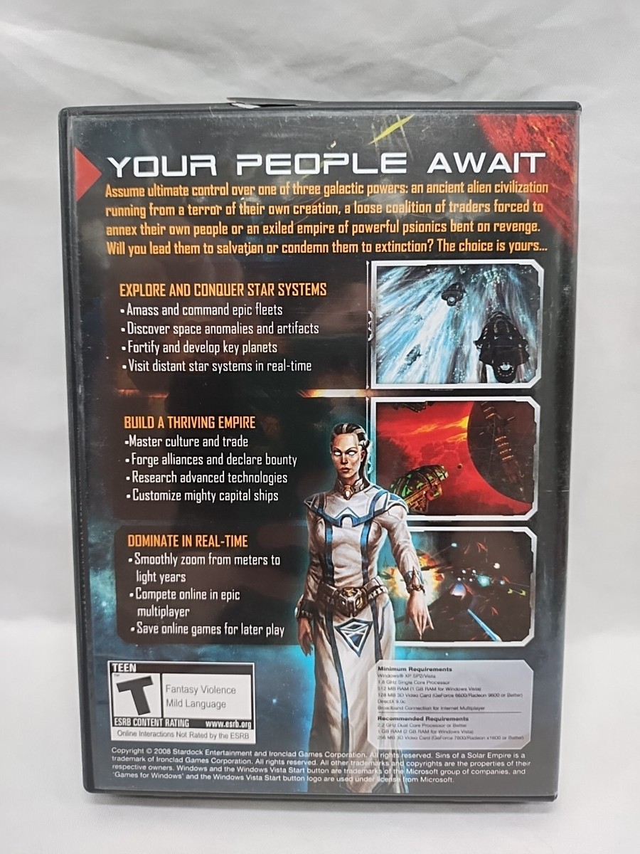 Sins Of A Solar Empire PC Video Game | eBay