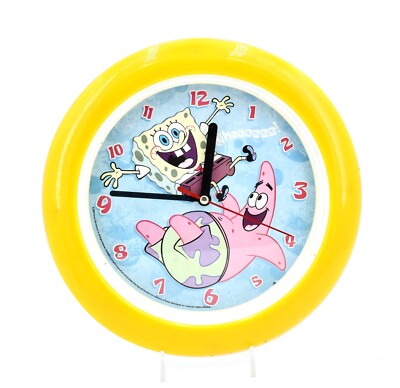 SpongeBob Squarepants 9 1/2'' Wall Clock Vintage 2003 Viacom