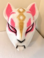 Fortnite Game Fox Drift Mask Latex Costume Cosplay Party Halloween