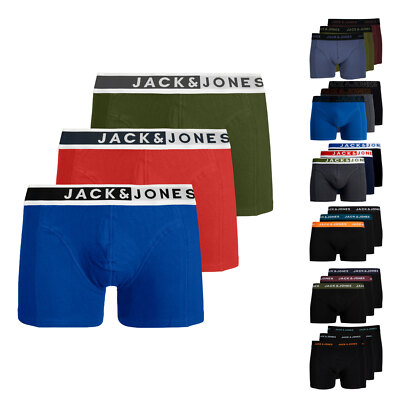 3er Pack JACK & JONES Herren Unterhosen Shorts Boxershorts Trunks