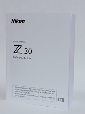 Nikon Z30 Instruction Owners Manual Z30 Book NEW