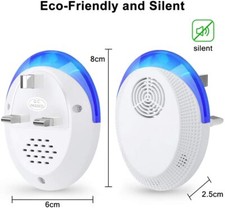 2 PACK High-Power Frequency Electronic Pest Repellent, Spider, Insect - Pet Safe