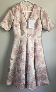 adair pink passion rose jacquard fit & flare dress