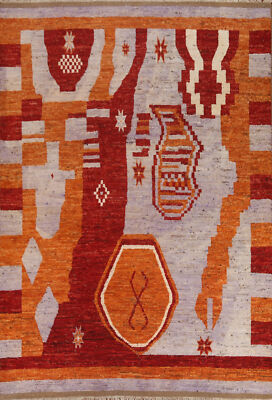 Handcrafted Luxury Hand-Knotted Moroccan Rugs Living Room Centerpiece 8x10 ft