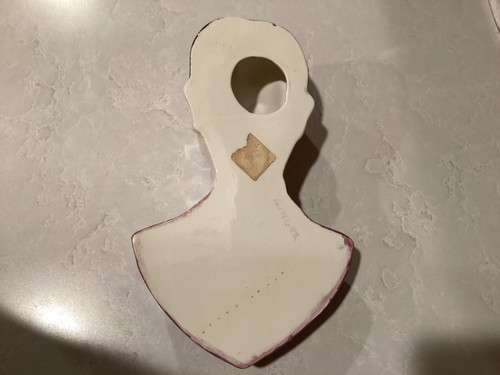 Vintage Ceramic Mustache Man Face Head Wall Art Hanging - Picture 2 of 6