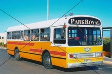 BUS PHOTO ORANGE MALTA BUS PHOTOGRAPH PICTURE EX LONDON FBY744 AEC SWIFT RTE 580