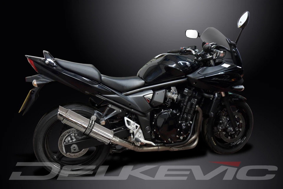 Suzuki GSF1250 Bandit 2007-2016 Slip On 14" Kit Silenciador de escape redondo de acero inoxidable Foto 4 de 4