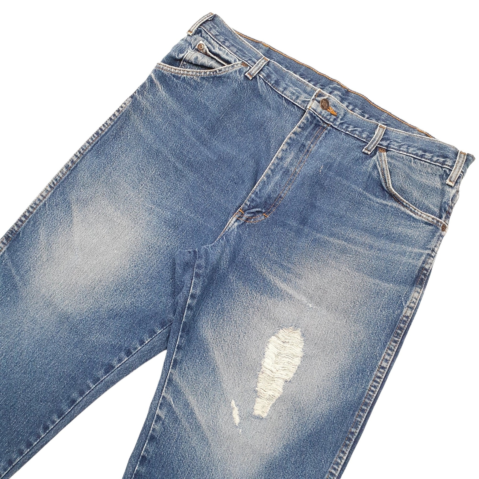 DICKIES Carpenter Workwear Trousers Cotton Blue Mens W38 L29 image 3