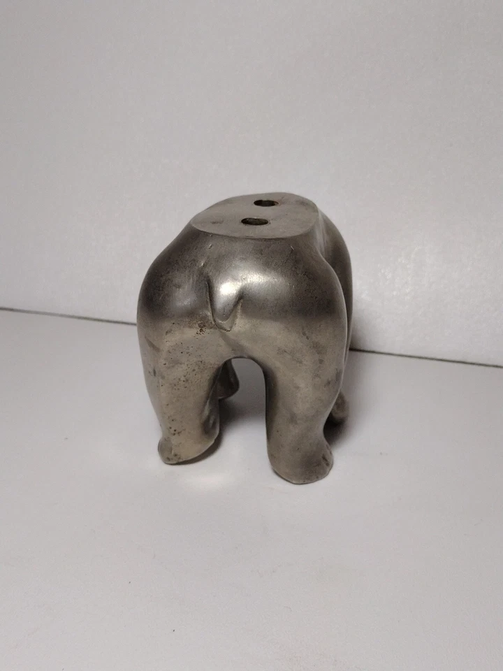 Hardware de restauración vintage oso polar mate tono plata metal pesado Foto 4 de 4