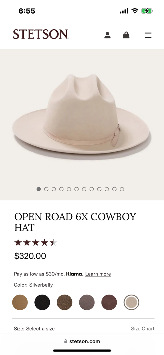 STETSON 40’s Openroad 7 1/4 グレイベージュ STETSON 40's Openroad 7 1/4 グレイベージュ