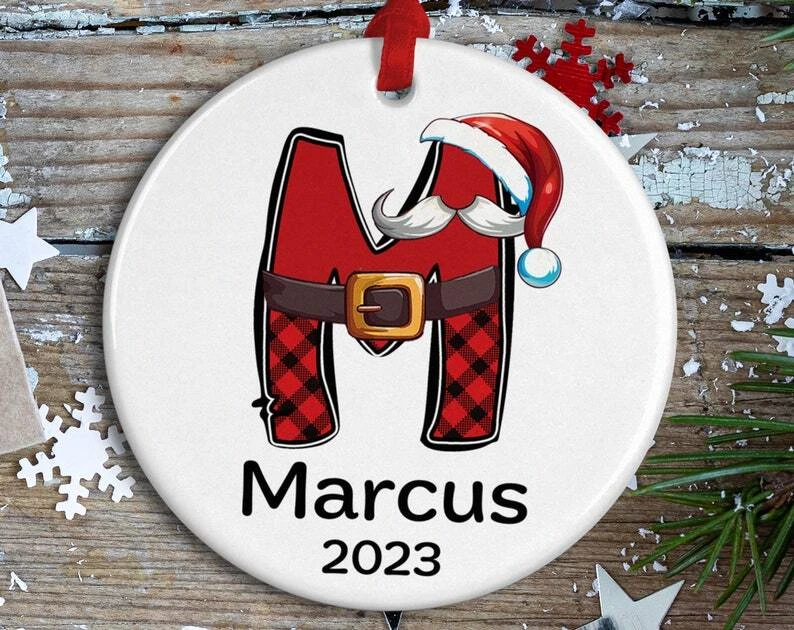 Personalized Ornament Name, Family Christmas Ornament, Monogram  Custom Ornament