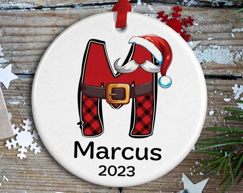 Personalized Ornament Name, Family Christmas Ornament, Monogram  Custom Ornament