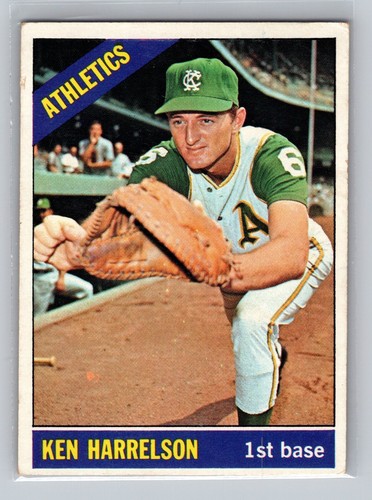 1966 Topps Ken Harrelson #55 - Kansas City Athletics - EX+