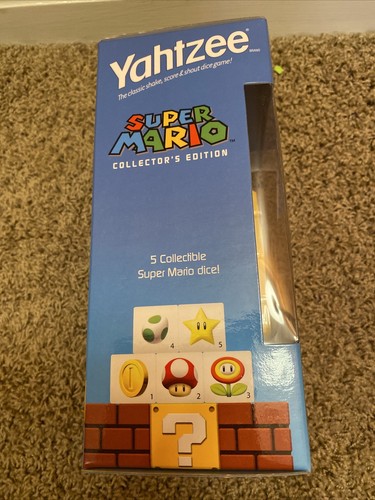 Nintendo Hasbro 2010 Super Mario Bros Collector's Edition Yahtzee Dice Game New - Picture 2 of 6