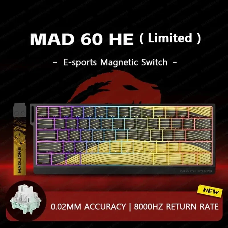 Magnetic Switch Wired Mechanical Gaming Keyboard for Enhanced Computer Performance