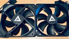Lot of 2 Pcs 120 mm case fan with temperature. New open box