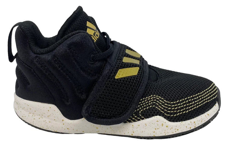 Zapatos de baloncesto Adidas de amenaza profunda para niños pequeños - negros - talla 9,5K - [FX7228] Foto 2 de 4