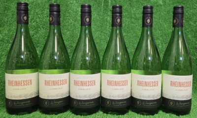 5,58 /L) 6x Weingenuss Rheinhessen lieblich 1Liter Qualitätswein weiß Versand0 !