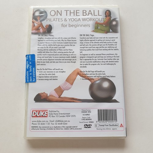 On the Ball Pilates & Yoga Workout For Beginners (DVD, 2-Disc) NTSC Region Free - Picture 3 of 5