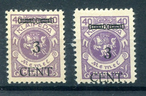 Memel 178I-III Three Types * MH 28EUR (77358)