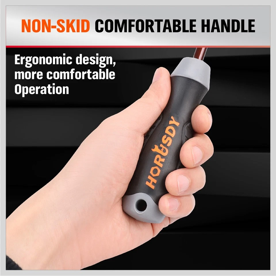 HORUSDY 12Pcs Magnetic Torx Screwdriver Set S2 T6-T40 Star Security Tamper Proof - Image 4 of 4