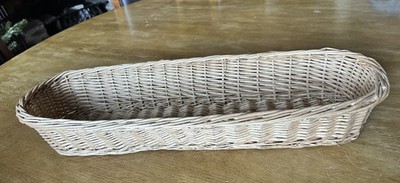 Full Size Baguette Korb Weidengeflecht extra lang Boulangerie Brot L60cm B18cm H10cm
