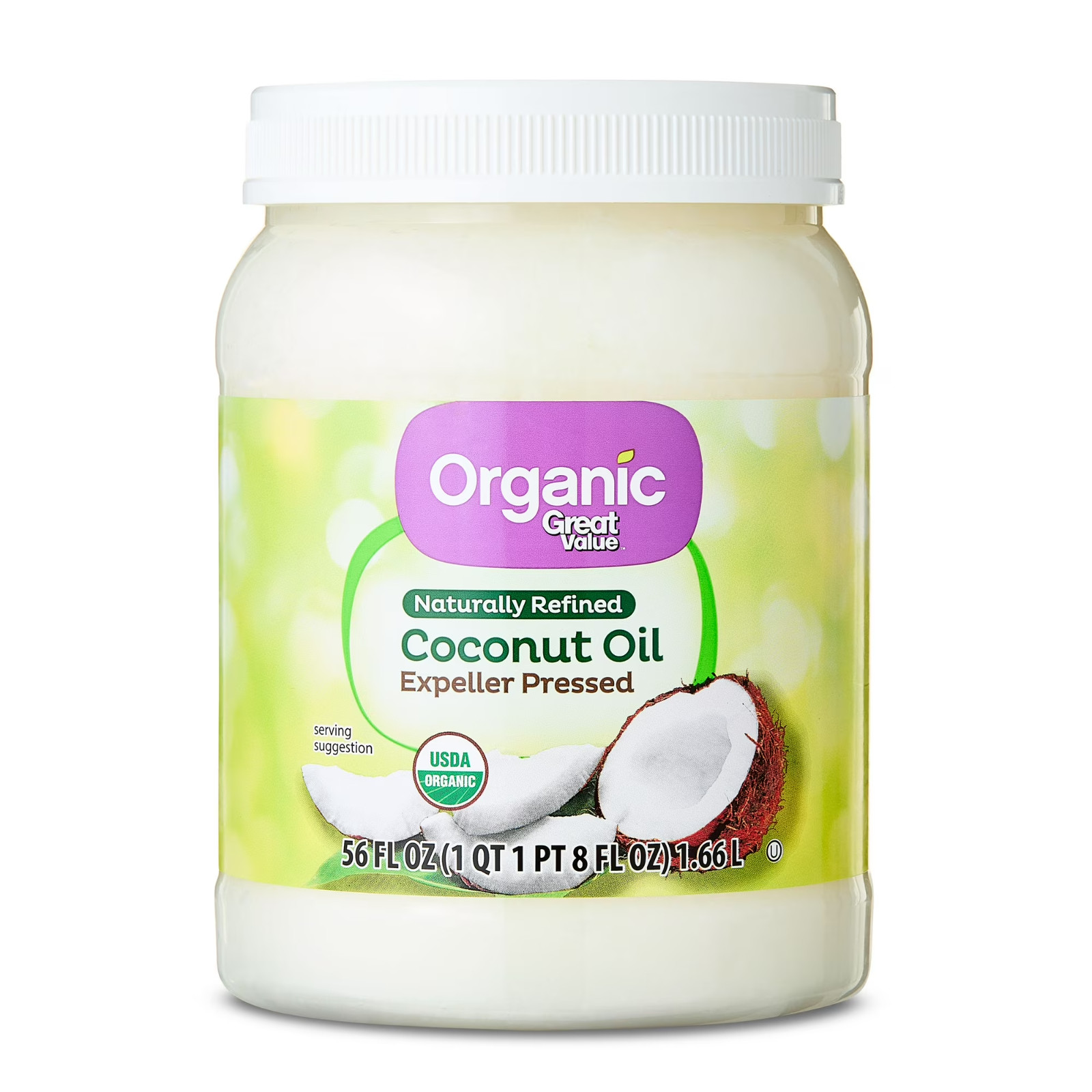 56 fl oz Organic Naturally Refined Coconut Oil - Pure & Versatile Cooking Oil