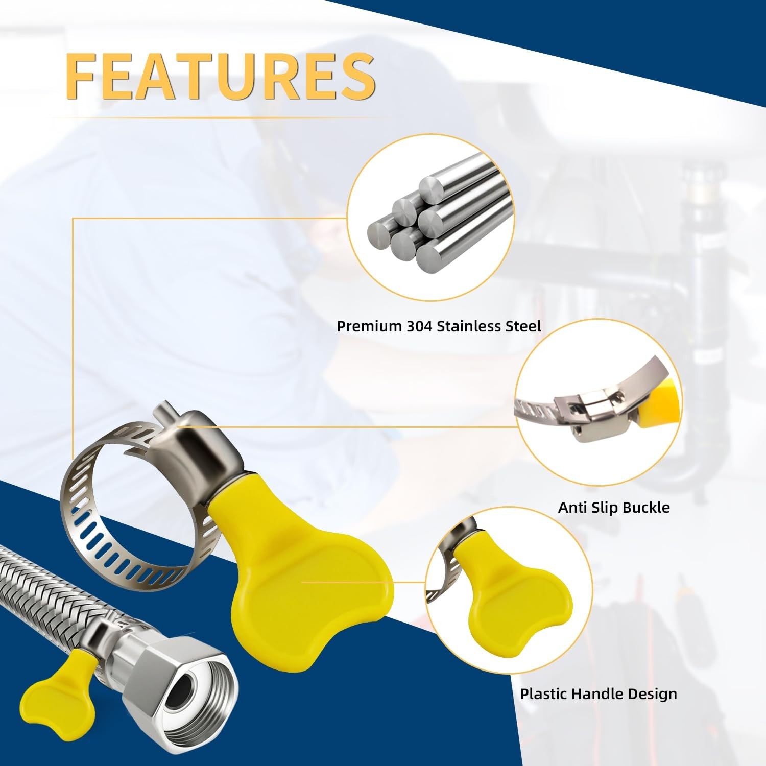 36Pcs Key Hose Clamp Kit 8-29Mm Adjustable Butterfly Hose Clamps Stainless Steel