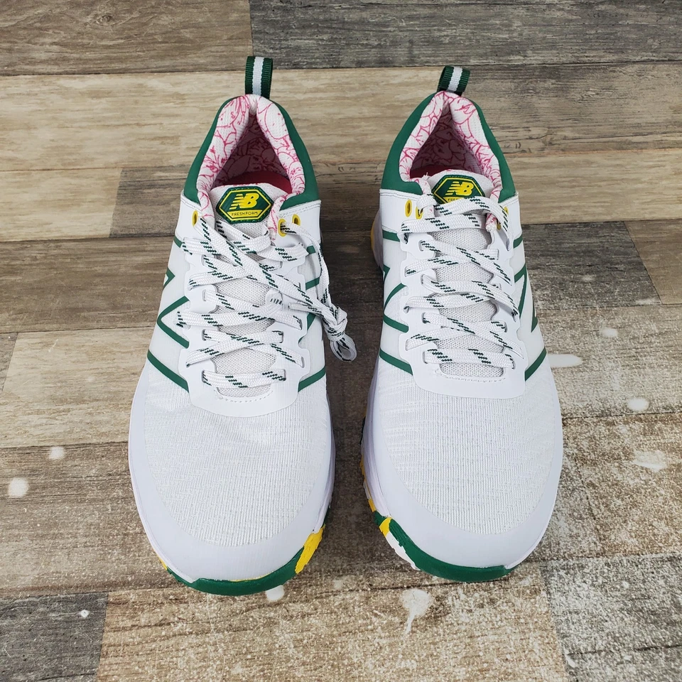 Zapatos de golf New Balance Fresh Foam Contend V2 para hombre 9 verde blanco con cordones Foto 2 de 4
