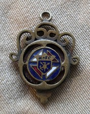 Antique Knights of Columbus (K of C) fraternal organization pendant or watch fob