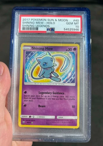 PSA 10 Pokemon Sun & Moon Shining Mew 40/73 Holo Shining Legends Card Shiny MINT