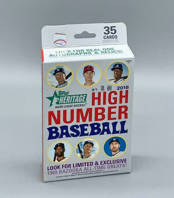 2018 Topps HERITAGE HIGH NUMBER Series Baseball Sealed Hanger Box