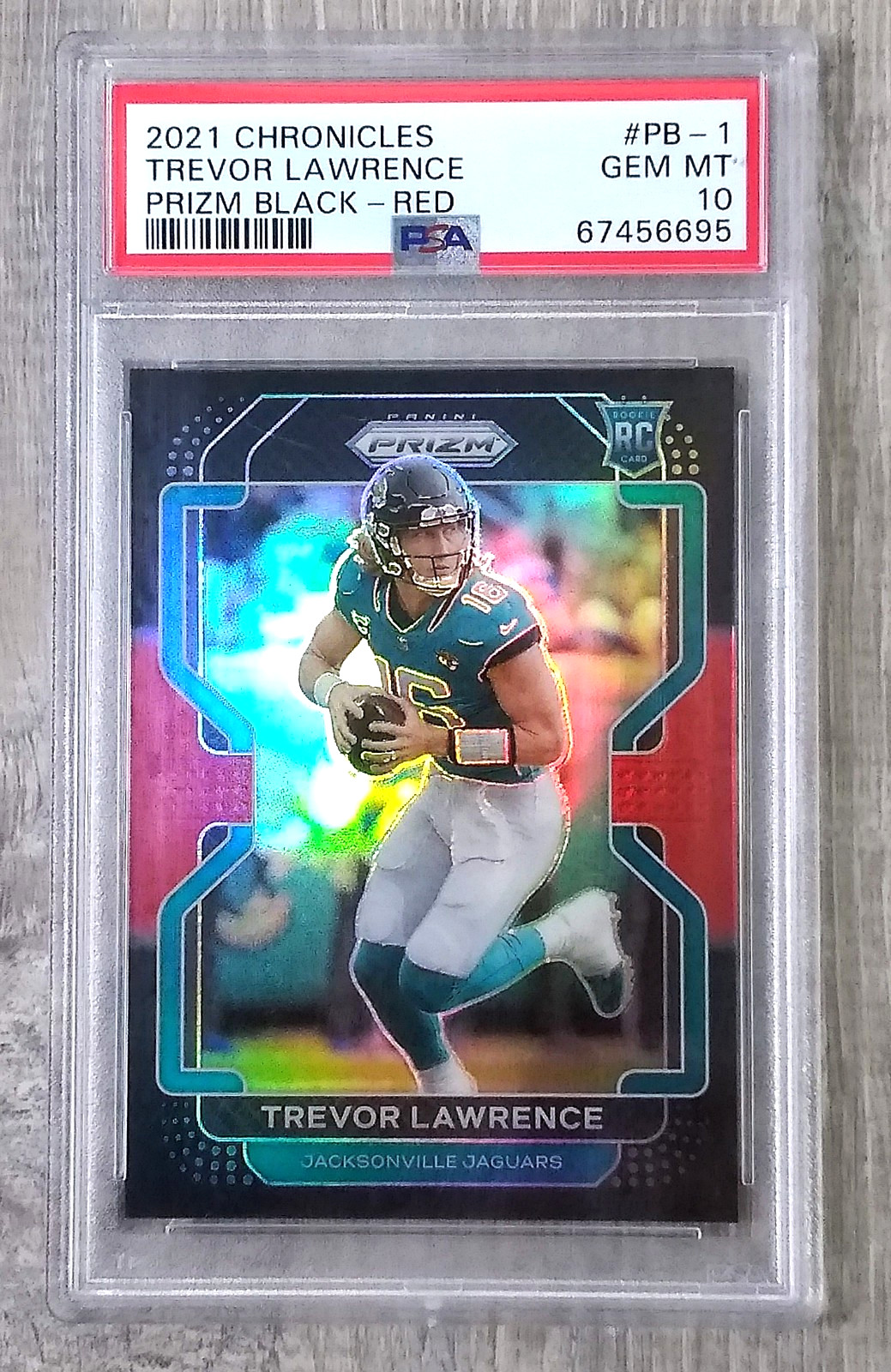 Trevor Lawrence Panini Chronicles Prizm Black #PB1 Red