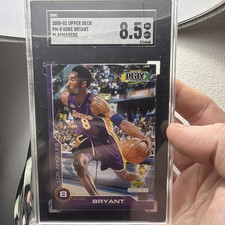 2000-01 Upper Deck Kobe Bryant Playmakers Insert #PM-8 SGC 8.5 Lakers NM-MT+
