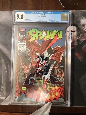 SPAWN #8 CGC 9.8 M/NM WP McFarlane 1993  Vindicator!! Frank Miller Poster