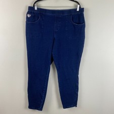 Quacker Factory DreamJeannes Pull-On Leggings w/ Pockets Jeggings XL Jeans