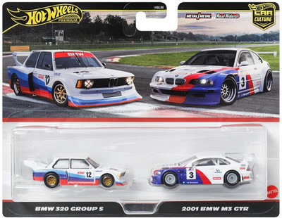 Hot Wheels Premium 2-Pack BMW 320 E21 GROUP 5 u 2001 M3 E46 GTR CAR CULTURE OVP