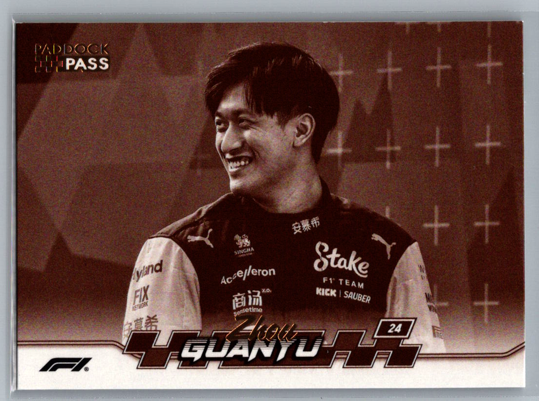 2024 Topps Paddock Pass Formula 1 - Zhou Guanyu #14 Sepia | eBay