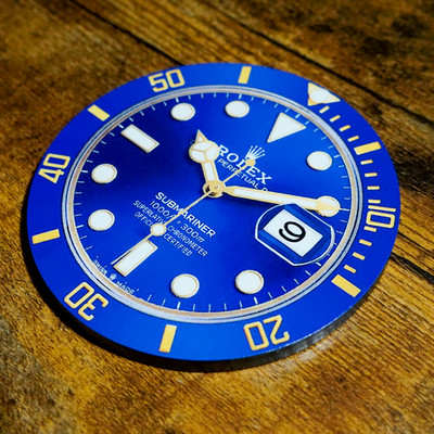 Rolex Submariner Bluesy Watch Dial Coaster Drink Holder Man Cave Bar Desk Gift