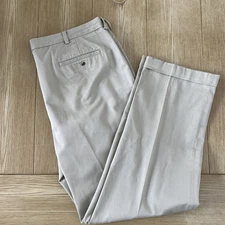 Brooks Brothers Men Dress Pants Chino Elliot Pleated Cuffed Size 42X34