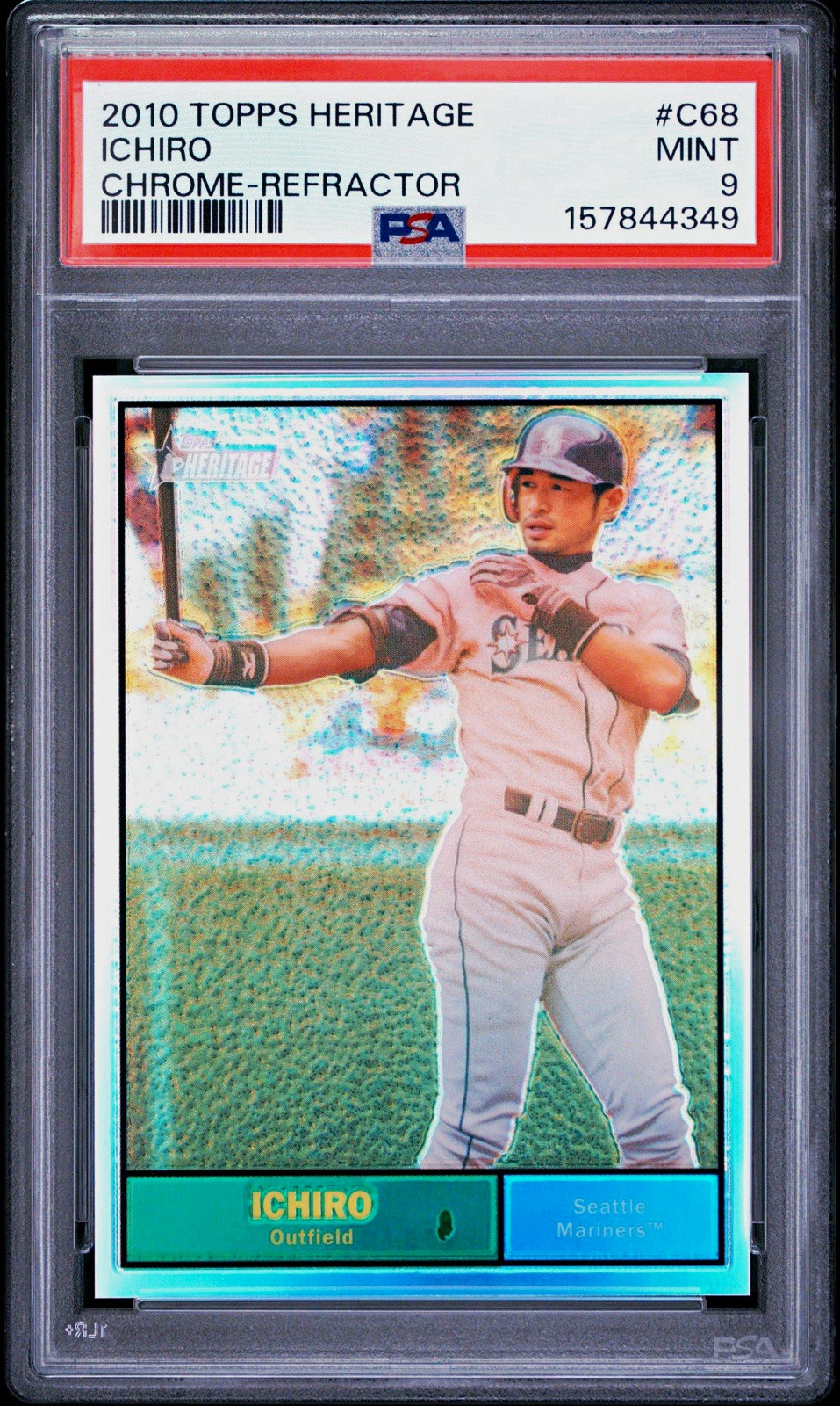 Topps 2010 Heritage Chrome Ichiro Suzuki Refractor /561 #C68 PSA 9