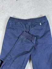 Polo Ralph Lauren Navy Blue Zip Pocket Drawstring Jogger Pants Youth M 10-12 
