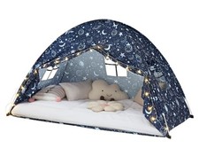 Akiky Bed Tent Bed Canopy Twin Size with Bottom,Kids Tent Indoor Floor with L...