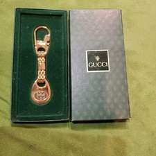 Gucci Key Ring Charm Gold Interlocking G with Box Deadstock Not Used