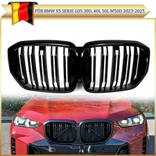 Kühlergrill Schwarz Hochglanz für BMW X5 G05 23-25 Mopf Doppelsteg Kühlergitter