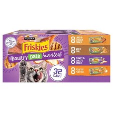 Wet Cat Food Pate Soft Poultry Variety Pack 5.5 oz Cans 32 Pack for Adult Cats