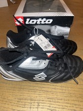 Lotto Men  s Soccer Cleats Black Silver Size 3 NIB