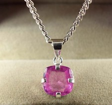 Natural Padparadscha Pink Sapphire 10.65 Ct Cushion Gemstone Certified Pendant