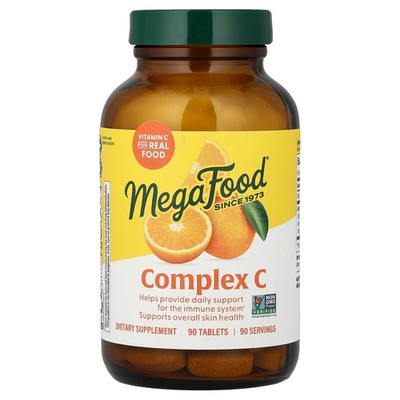 MegaFood Complex C 90 Tablets Dairy-Free, Gluten-Free, Kosher, NSF Certified,